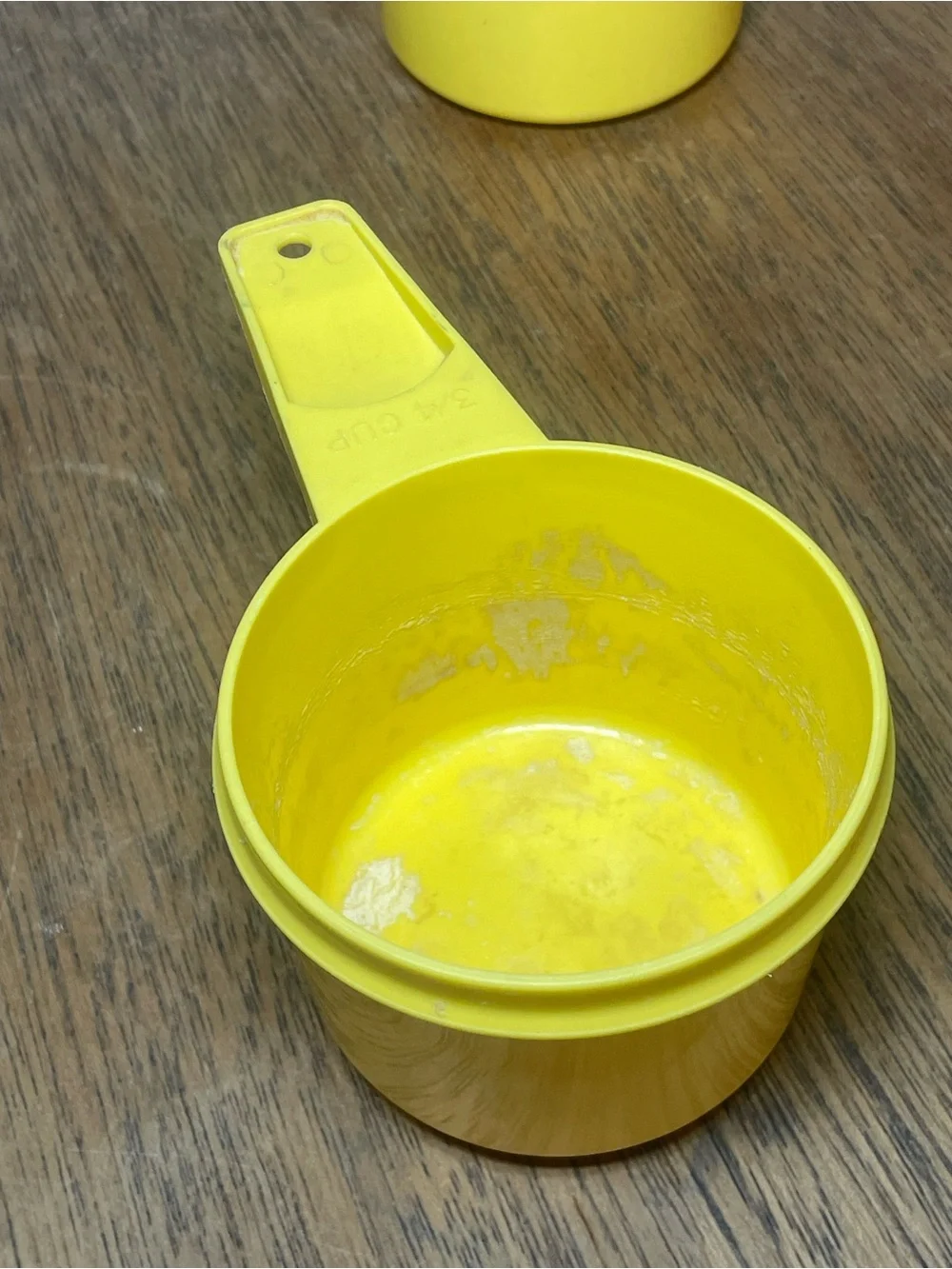 Vintage Yellow Tupperware Measuring Cups Set of 3